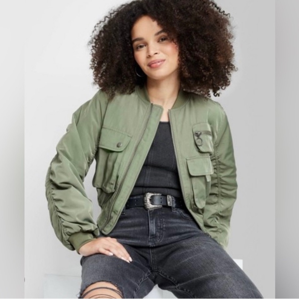 Women's Green Bomber Jacket